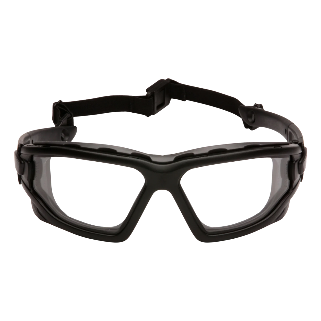 Pyramex I-Force Slim Dual Pane Goggle with H2X Anti-Fog Clear Lens, Black (SB7010SDNT)