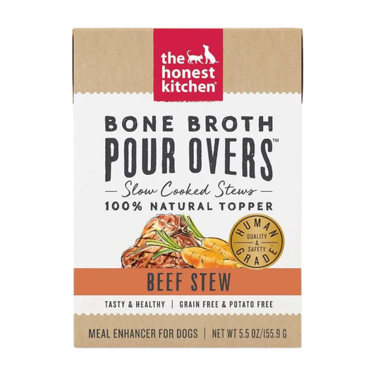 The Honest Kitchen Bone Broth Pour Overs Beef Stew for Dogs, 5.5 oz / 155.9 g