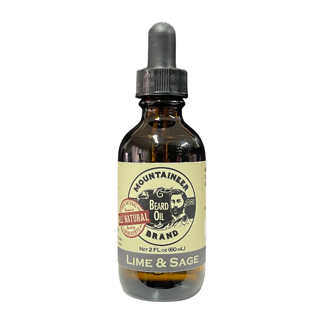 Mountaineer Brand Beard Oil Lime & Sage Scent, 2 oz / 60 ml