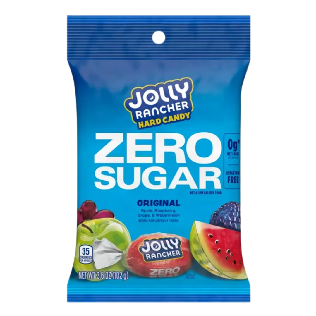 Jolly Rancher Hard Candy Zero Sugar, Watermelon, Apple & Raspberry Flavored, 3.6oz / 102g