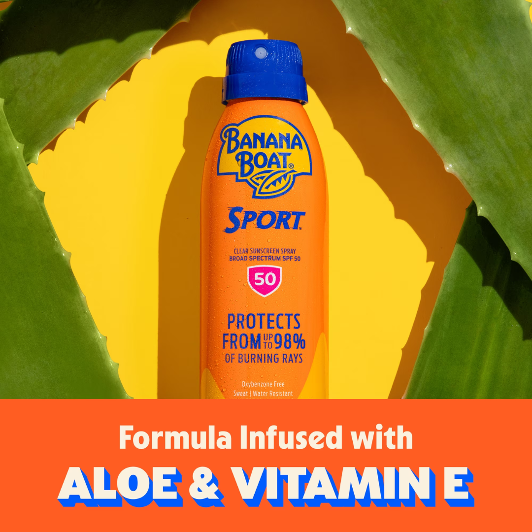 Banana Boat Sport Clear Sunscreen Spray SPF 50, 6 oz / 170 g