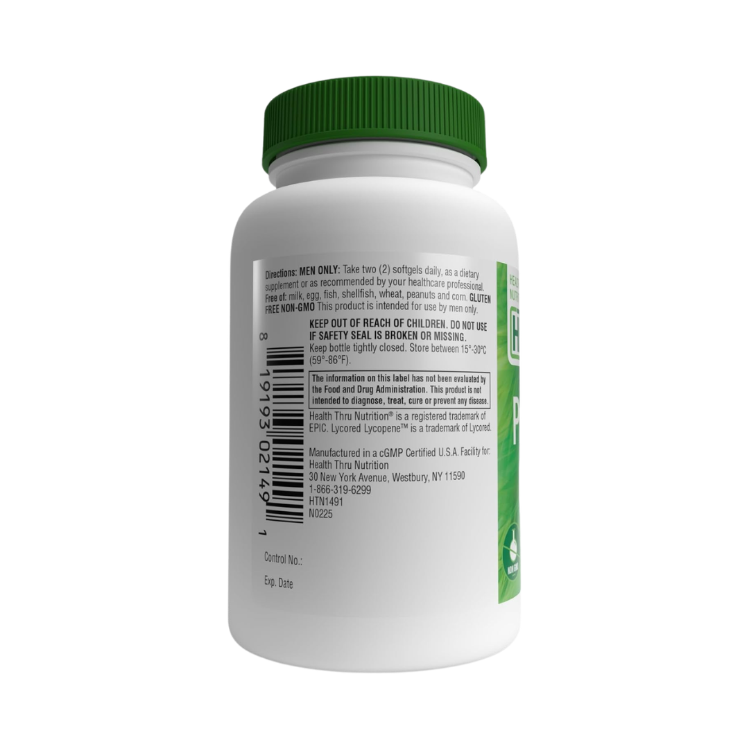 Health Thru Nutrition Double Strength Prostate Plus for Men 320 mg, 60 Softgels