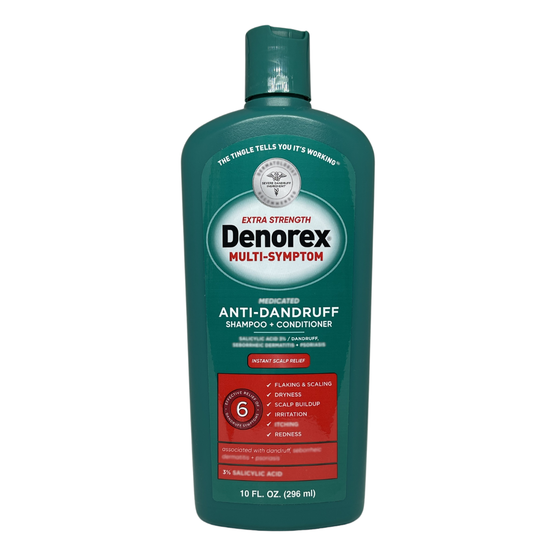 Denorex Extra Strength Anti-Dandruff Shampoo & Conditioner, 10 oz / 296 ml