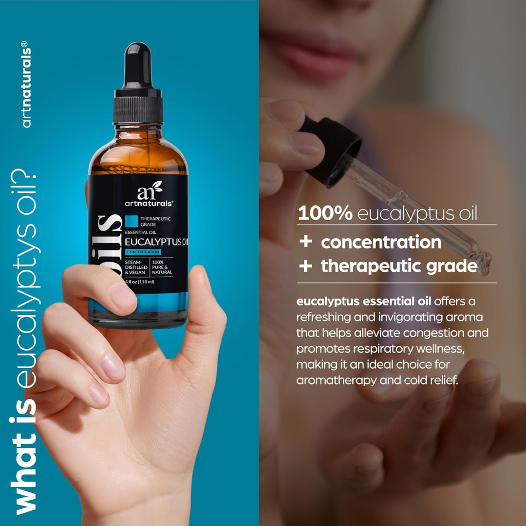 ArtNaturals Therapeutic Grade Essential Eucalyptus Oil Concentration, 4 oz / 118 ml
