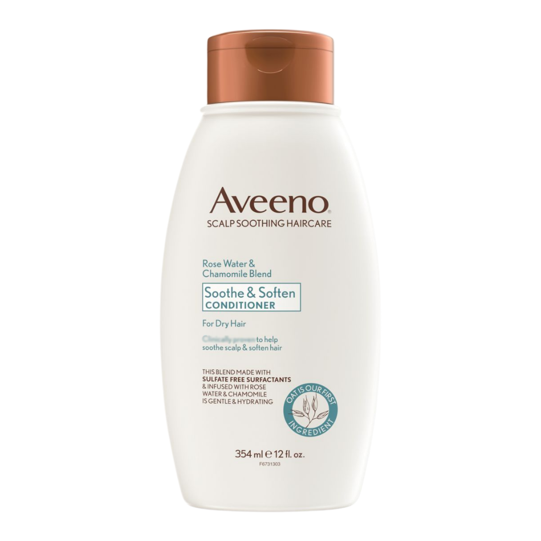 Aveeno Scalp Soothing Haircare Rose Water & Chamomile Blend Conditioner, 12 oz / 354 ml
