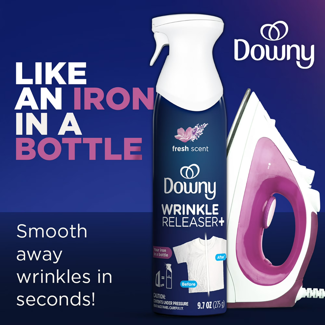 Downy Wrinkle Releaser+ Spray Fresh Scent, 9.7 oz / 275 g