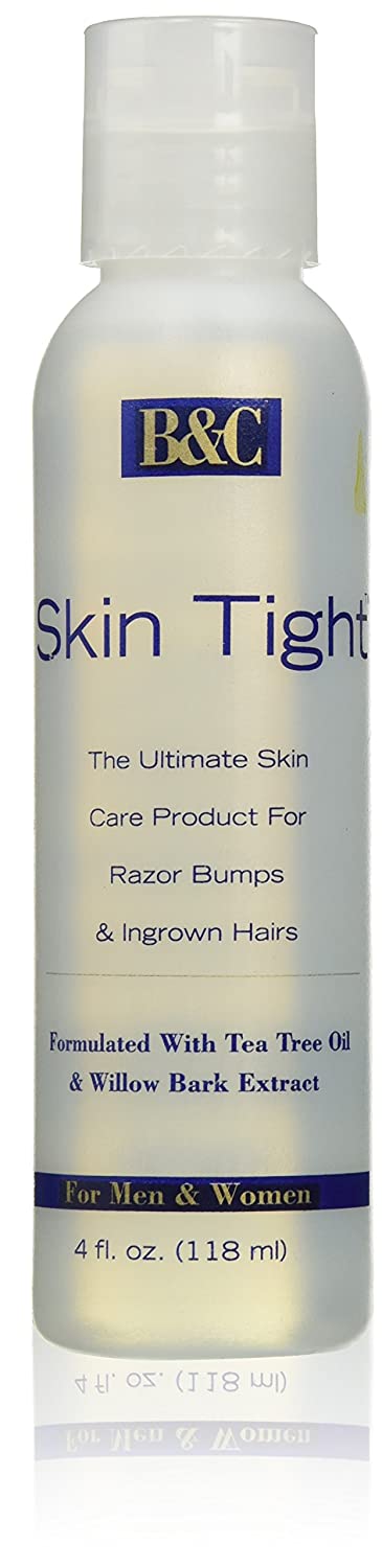 B&C Skin Tight Ointment for Razor Bumps & Ingrown Hair Formulated with Tea Tree Oil & Willow Bark Extract, 4 fl.oz / 118 ml