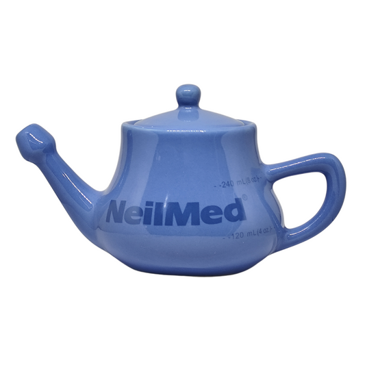 NeilMed NasaFlo Gravity Flow Method Porcelain NasaFlo Neti Pot, 1 Count