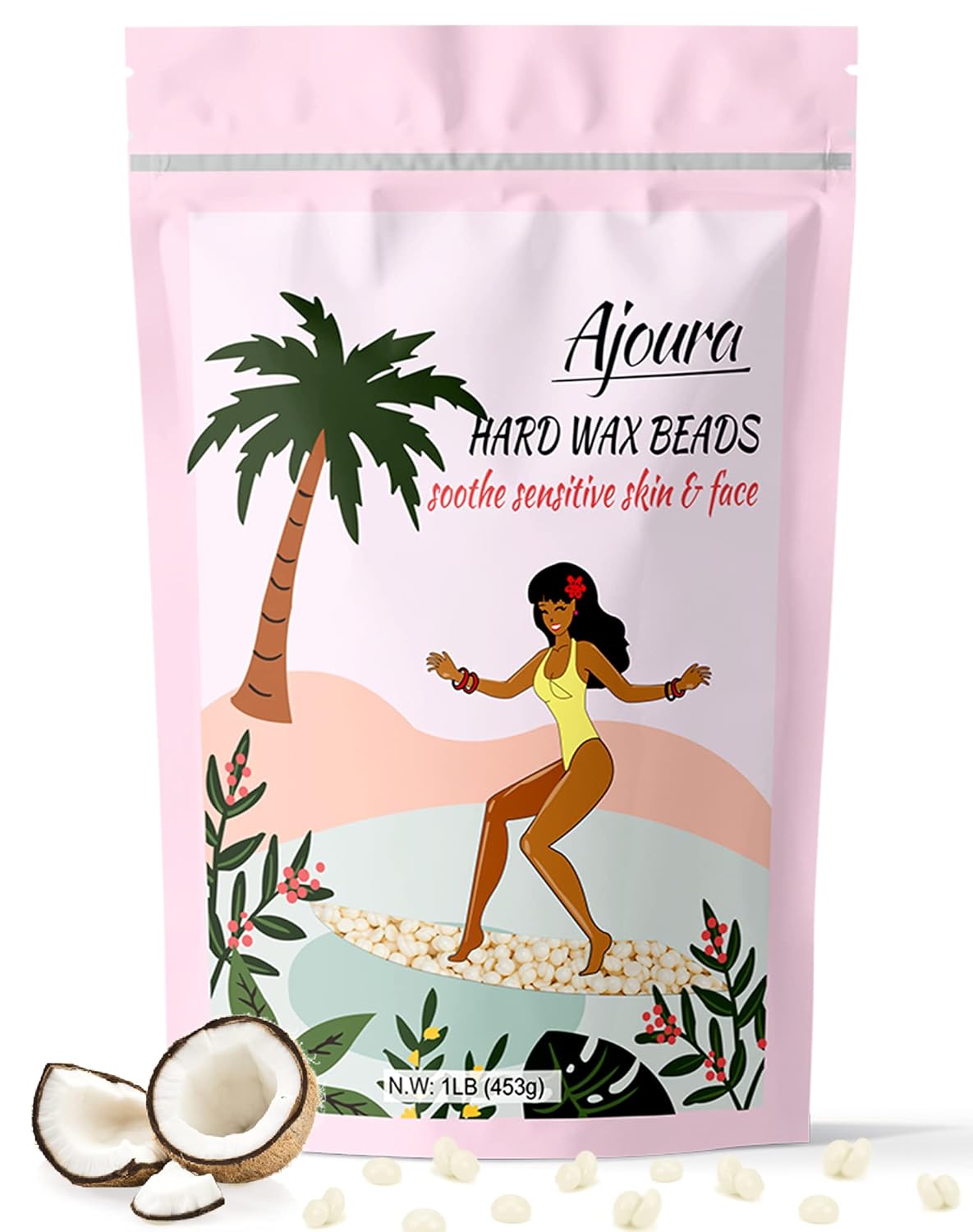 Ajoura Refill Hard Wax Beads For Hair Removal, 453 g