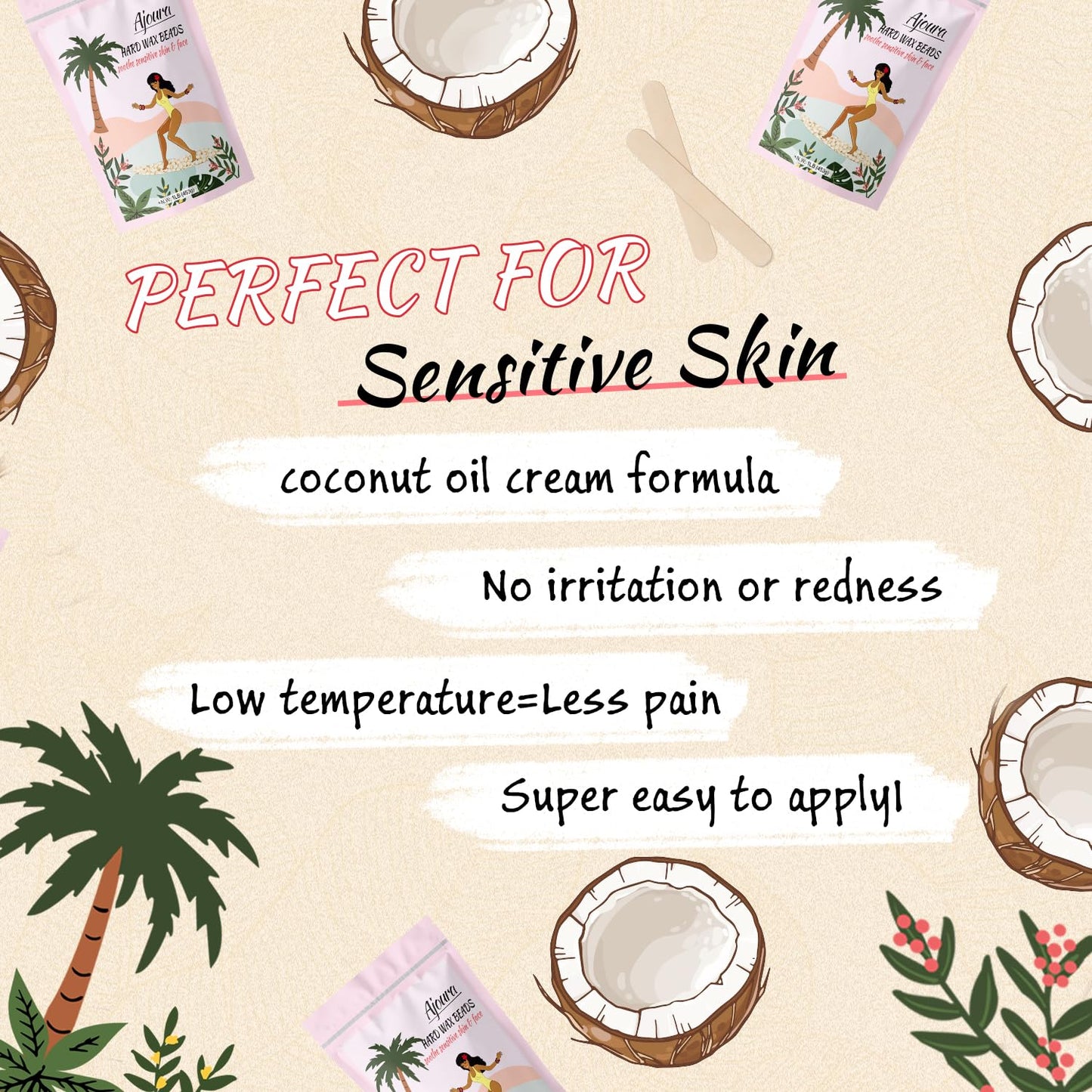 Ajoura Refill Hard Wax Beads For Hair Removal, 453 g