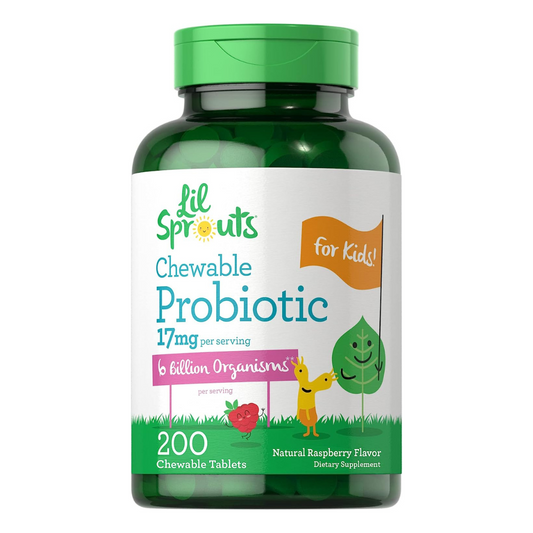 Lil Sprout Chewable Probiotic 17mg for Kids 200 Chewable Tablets
