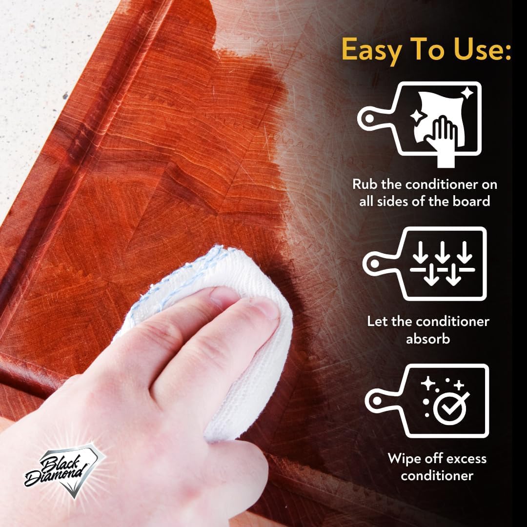 Black Diamond Stoneworks Cutting Board Oil, Wax & Conditioner, 5 oz.