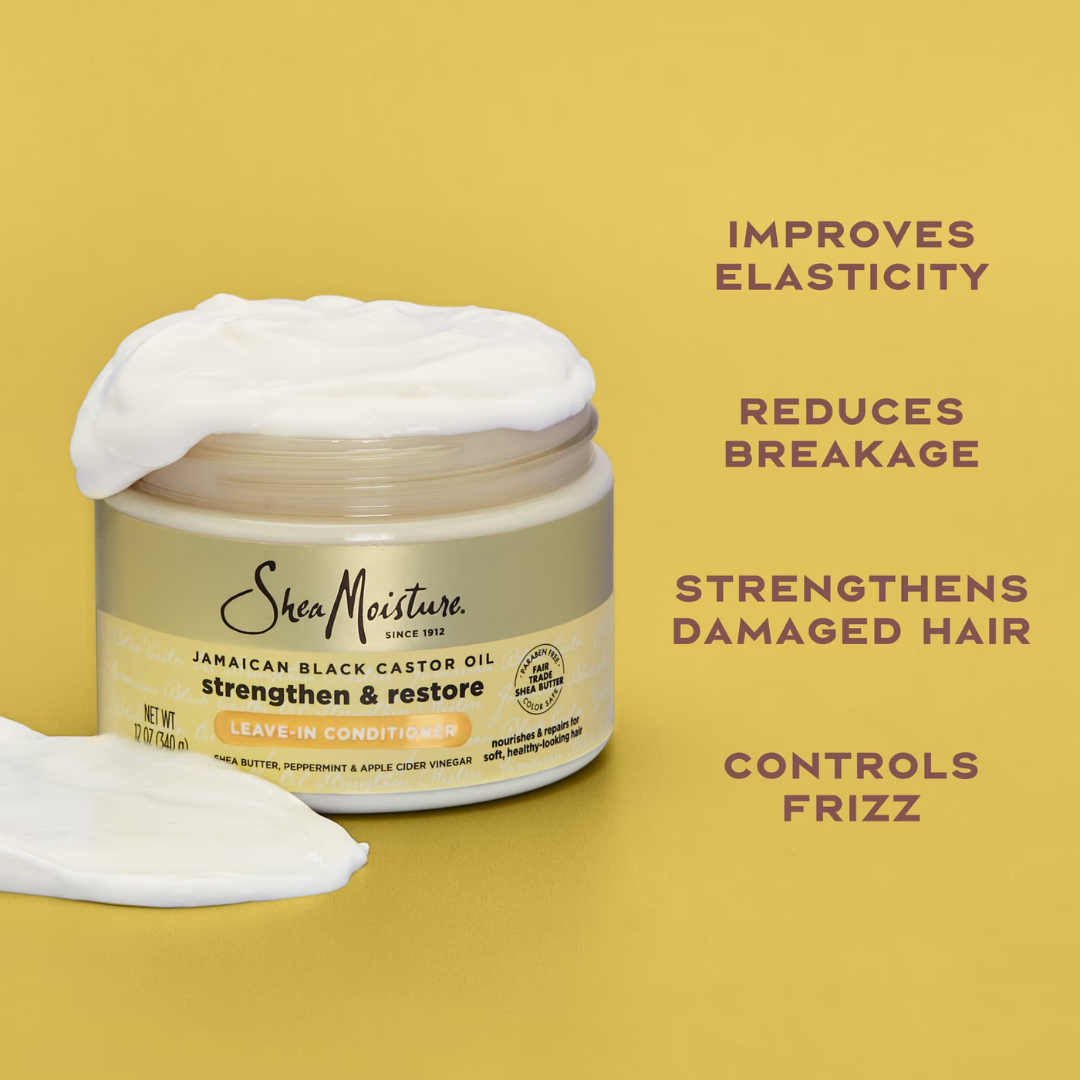 Shea Moisture Jamaican Black Castor Oil Strengthen & Restore Leave-In Conditioner, 11.5 oz / 326 g
