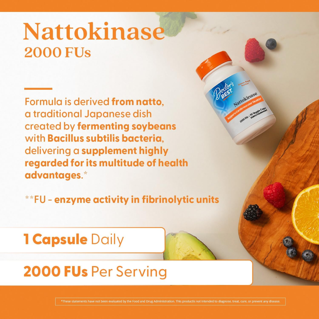 Doctor's Best Nattokinase 2,000 FUs, 90 Veggie Caps