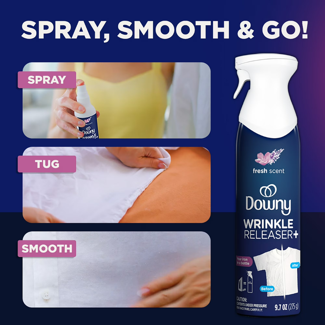 Downy Wrinkle Releaser+ Spray Fresh Scent, 9.7 oz / 275 g