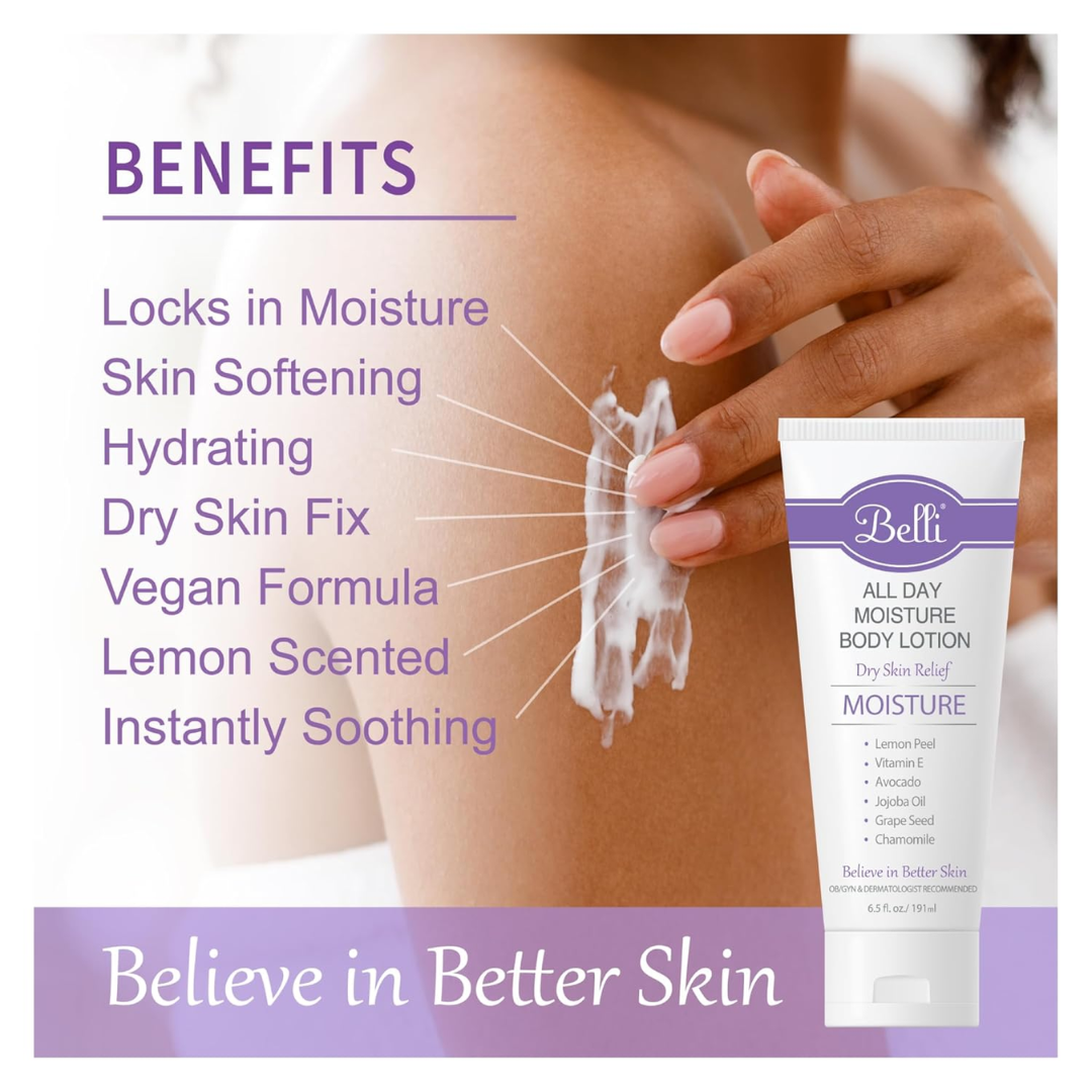 Belli All Day Moisture Body Lotion, 6.5 oz / 191 ml
