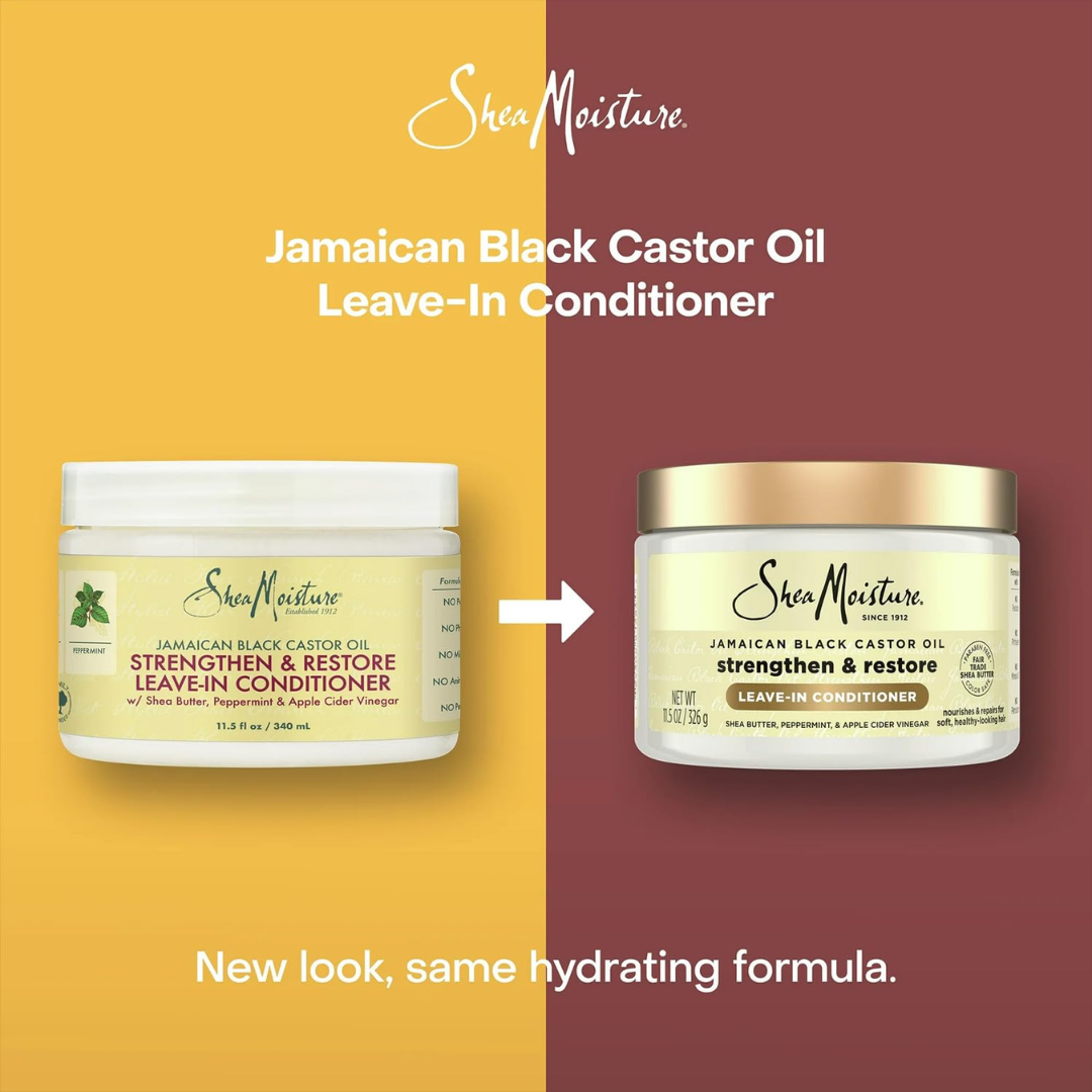 Shea Moisture Jamaican Black Castor Oil Strengthen & Restore Leave-In Conditioner, 11.5 oz / 326 g