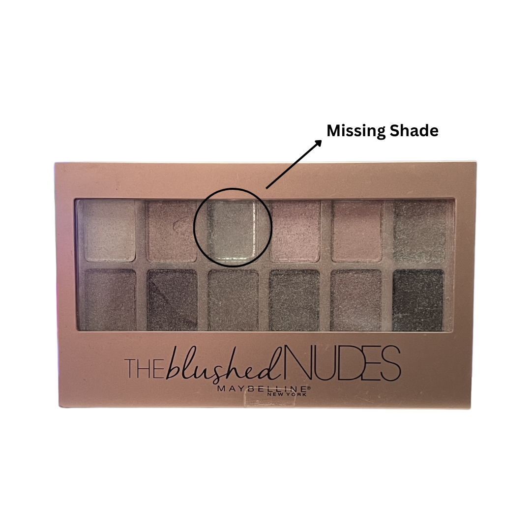 Maybelline The Blushed Nudes Eyeshadow Pallete, 11 Shades (DAMAGED)