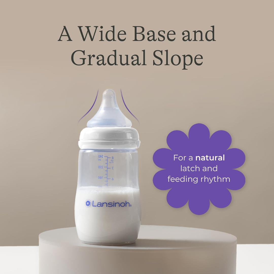 Lansinoh Baby Slow Flow Feeding Bottle Nipple for Breastfed Babies, 5 oz