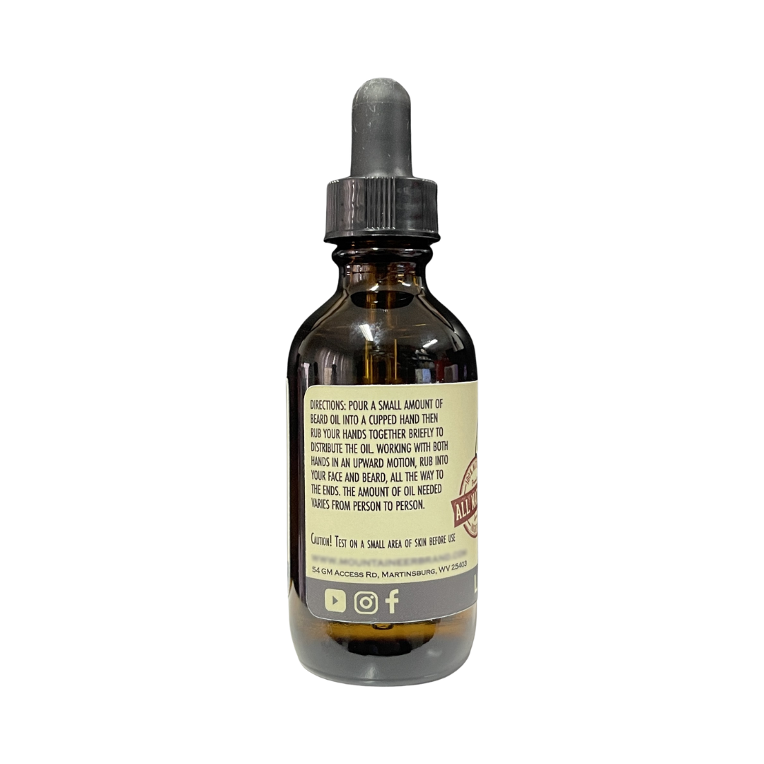 Mountaineer Brand Beard Oil Lime & Sage Scent, 2 oz / 60 ml