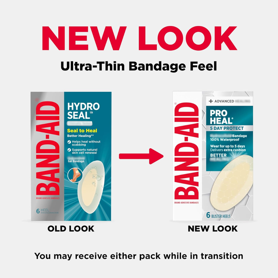 Band-Aid Pro Heal Bandage, 6 Blister Heels