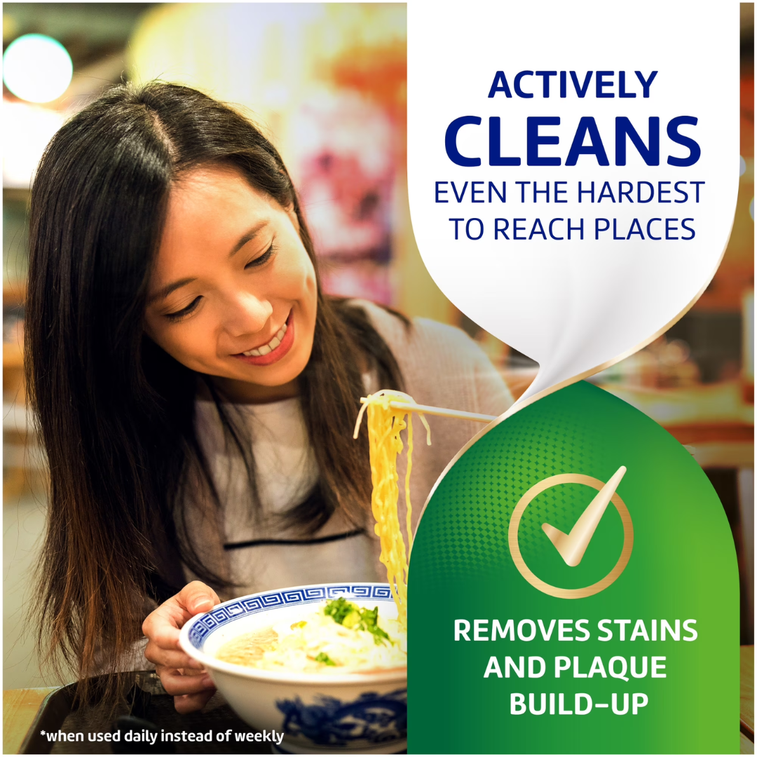 Polident Smokers Antibacterial Dental Appliance Cleanser, 90 Tablets