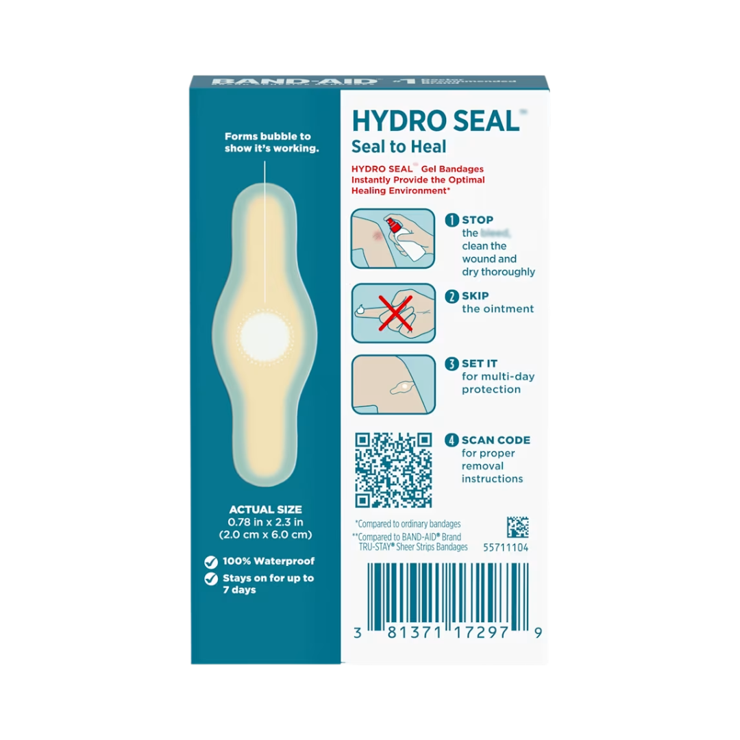 Band-Aid Brand Adhesive Gel Bandage Hydro Seal, 10 All Purpose
