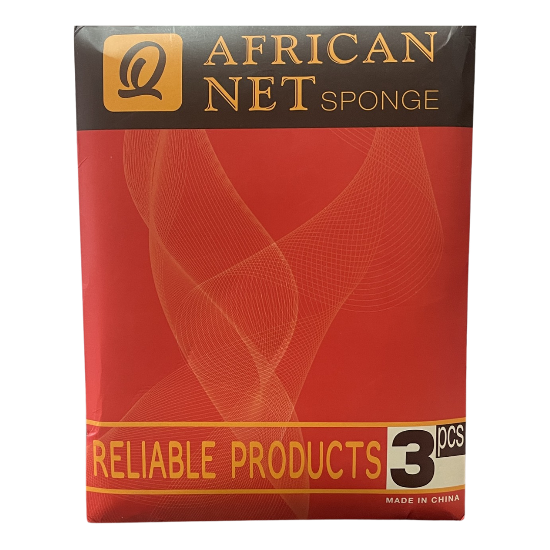 UJFQBH African Bath Net Sponge, 3 Pieces (Pink, Yellow, Purple)