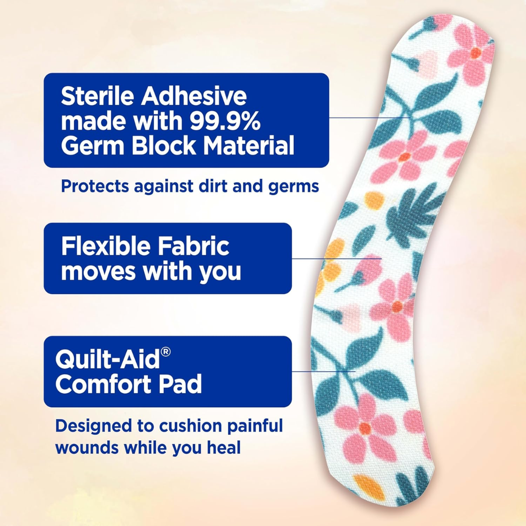 Band-Aid Flexible Fabric Adhesive Bandage Limited Edition, 30 Assorted Sizes