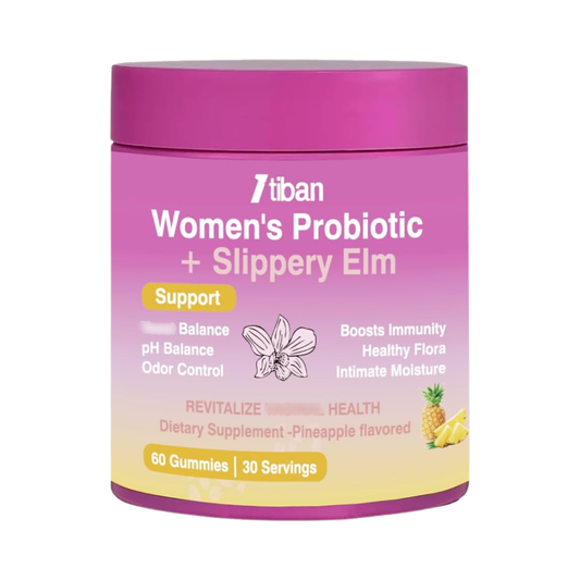 Itiban Women's Probiotic + Slippery Elm Pineapple, 60 Gummies