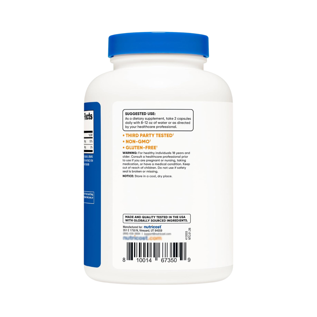 Nutricost Potassium + Magnesium, 240 Capsules