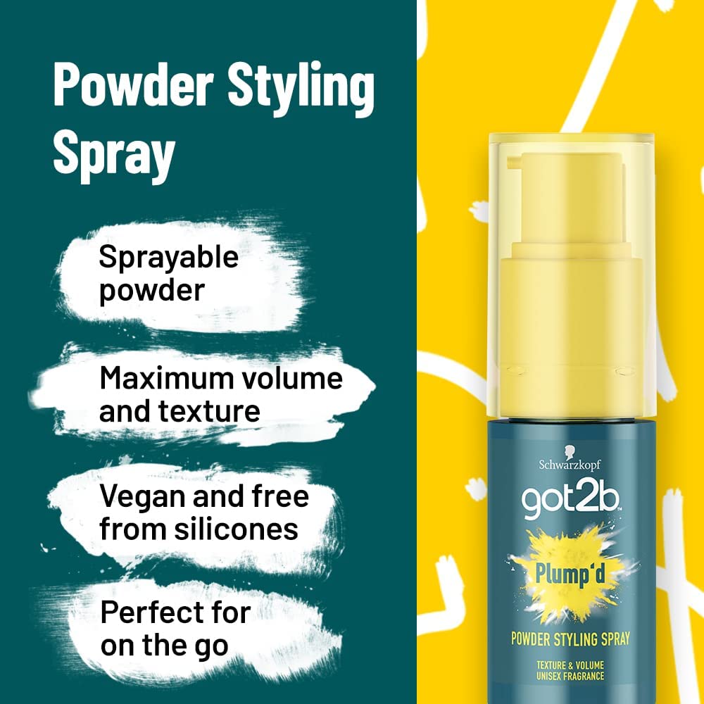 Schwarzkopf Got2B Plump'd Powder Styling Spray Texture & Volume Unisex Fragrance 8g