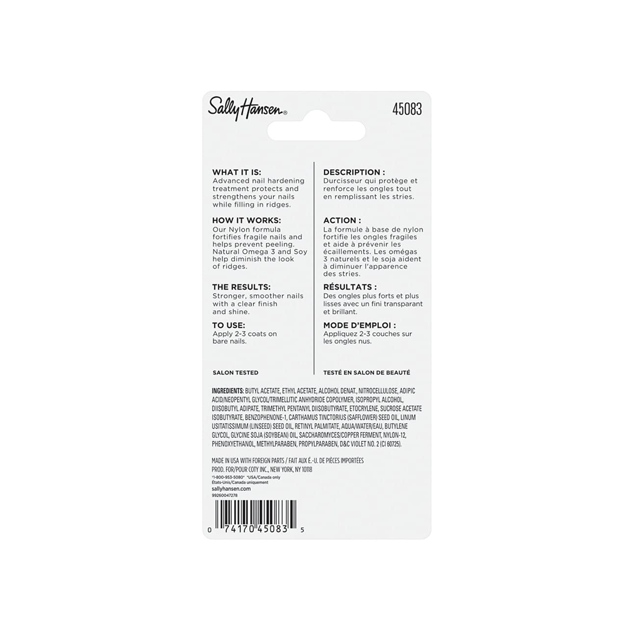 Sally Hansen Advanced Hard As Nails Extra Strength Helps Harden Nails 13.3 ml/ 0.45 fl oz
