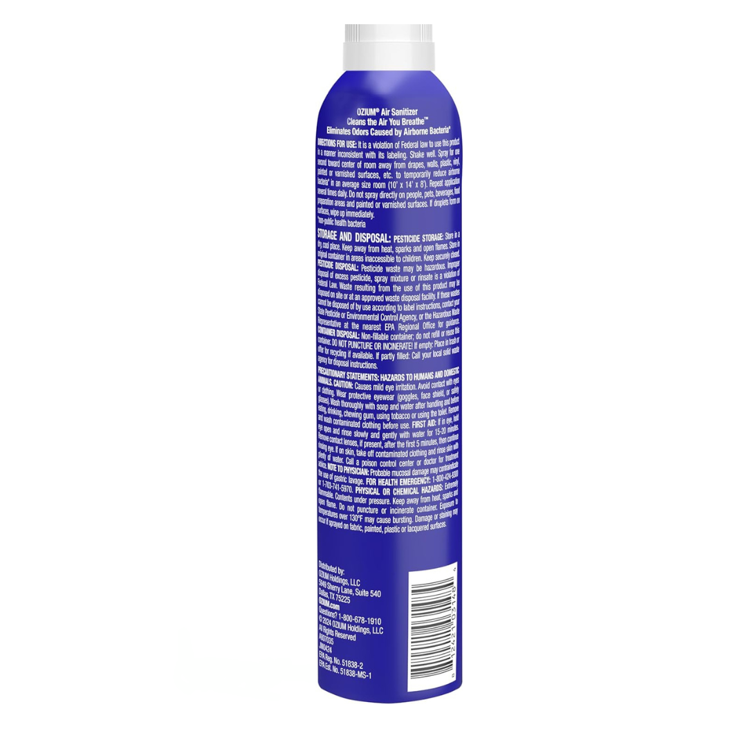 Ozium Air Sanitizer & Odor Eliminator for Homes, Cars, Offices and More, Vanilla Scent, 227 g / 8 oz