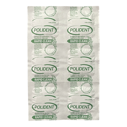 Polident Antibacterial Dental Appliance Cleanser Rapid Clean, 6 Tablets
