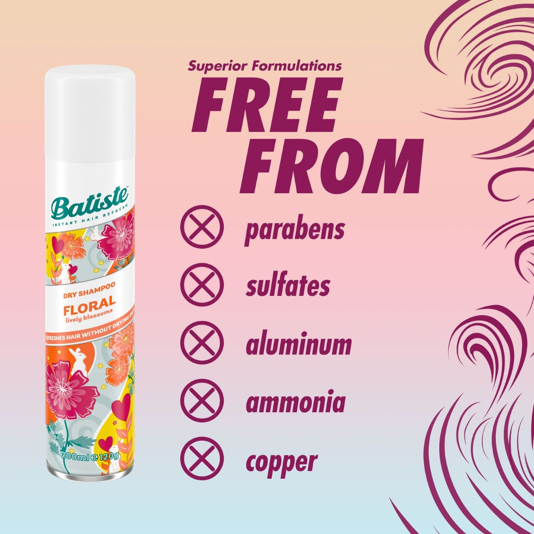 Batiste Dry Shampoo Floral Lively Blossoms, 200 ml / 120 g