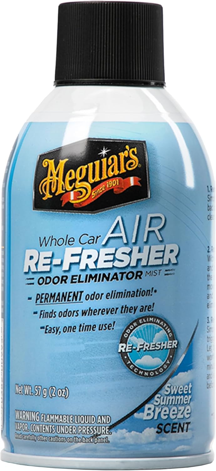 Meguiars Air Refresher Odor Eliminator Spray, Sweet Summer Breeze Scent, 57g / 2 oz