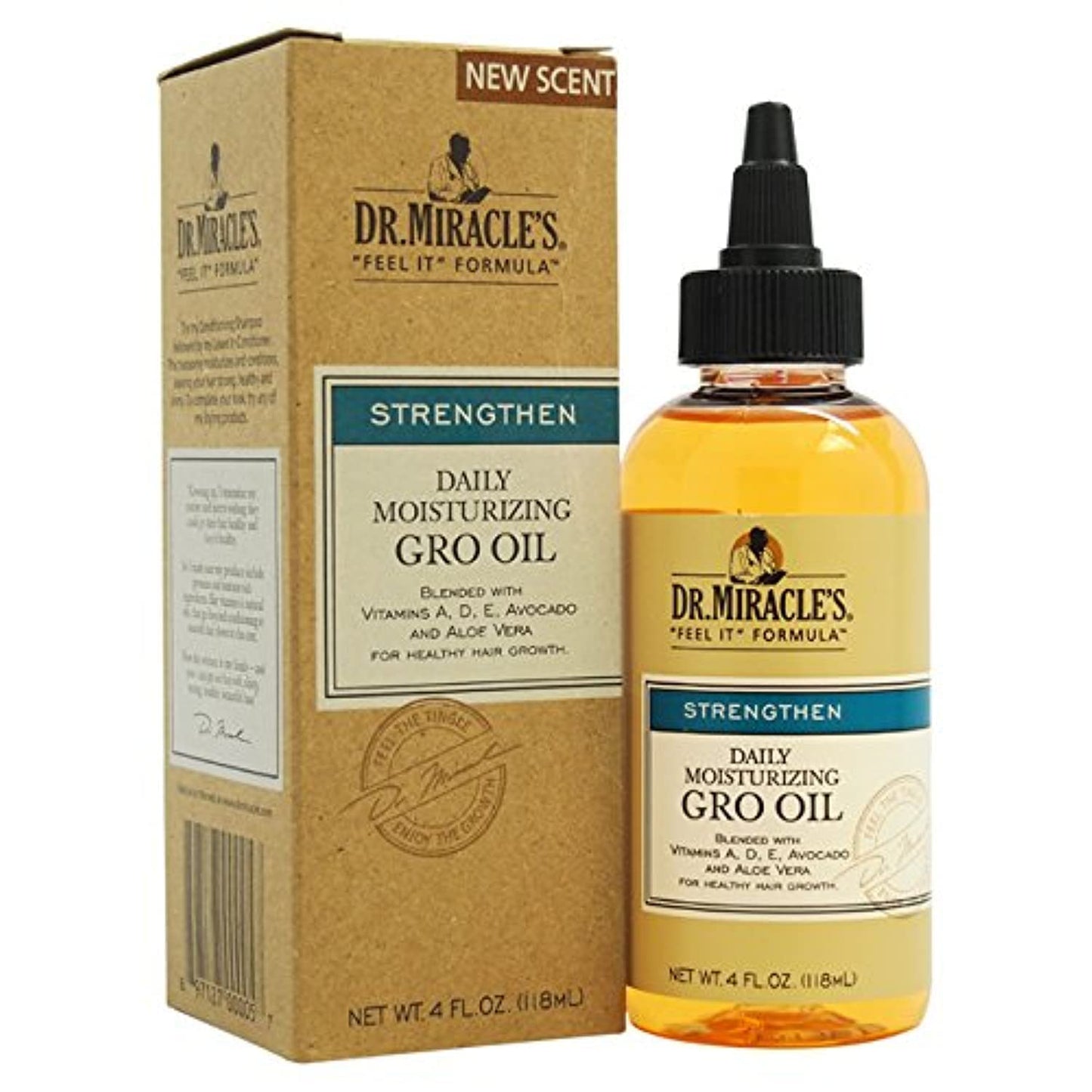 Dr. Miracle's Feel It Formula Strengthen Daily Hair Moisturizing Gro Oil 4 Fl.oz