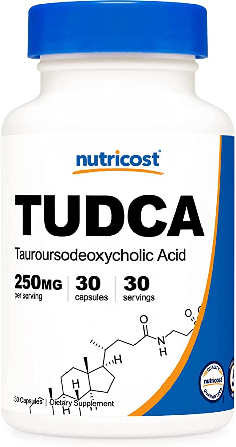 Nutricost Tudca 250mg Tauroursodeoxycholic Acid Gluten Free Non-GMO 30 Capsules