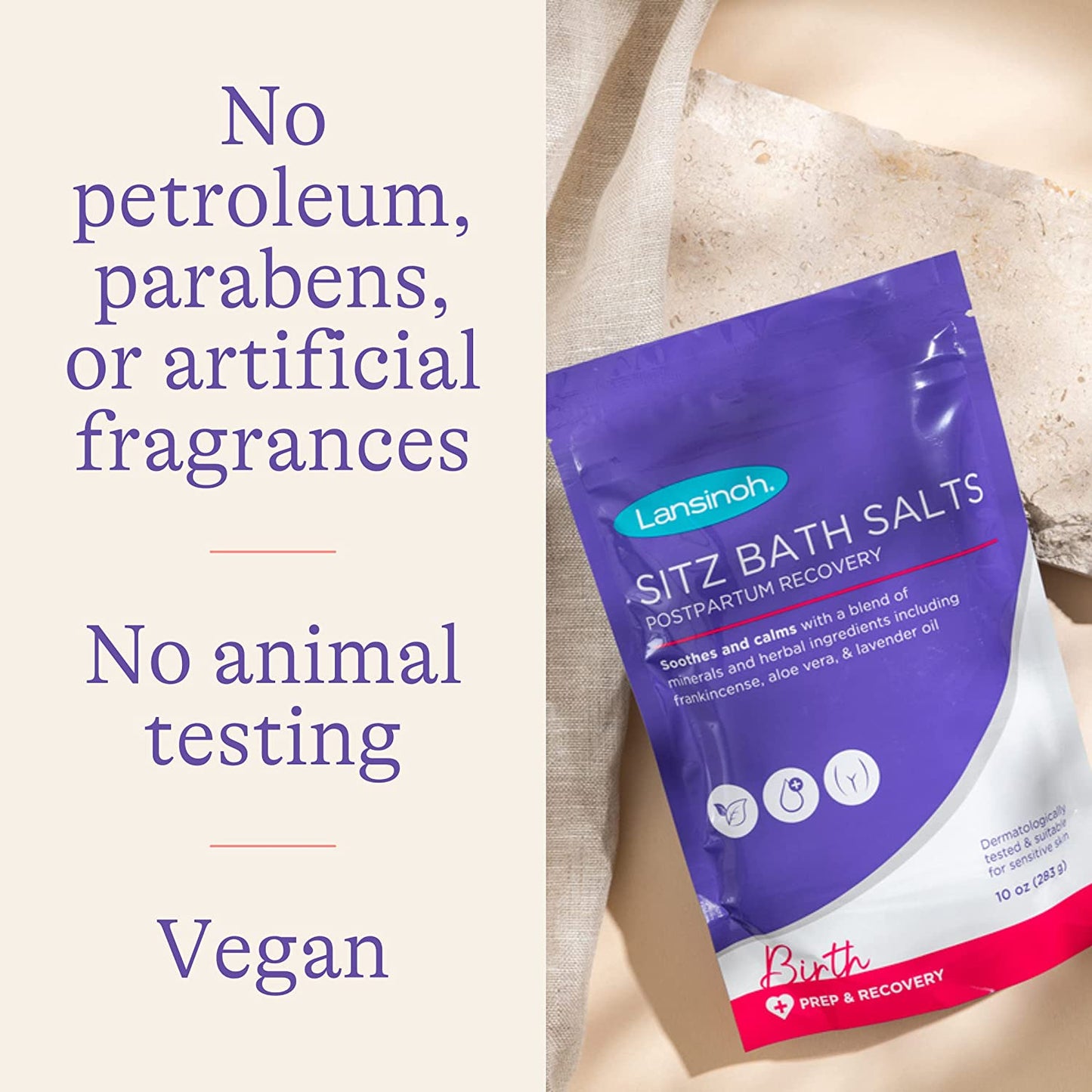 Lansinoh Sitz Bath Salts Postpartum Recovery 10 oz/ 283g
