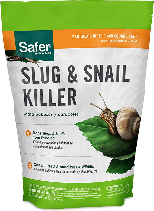 Safer Brand SB125 Slug & Snail Killer Stops Slugs & Snails Pest From Feeding Green - 900g