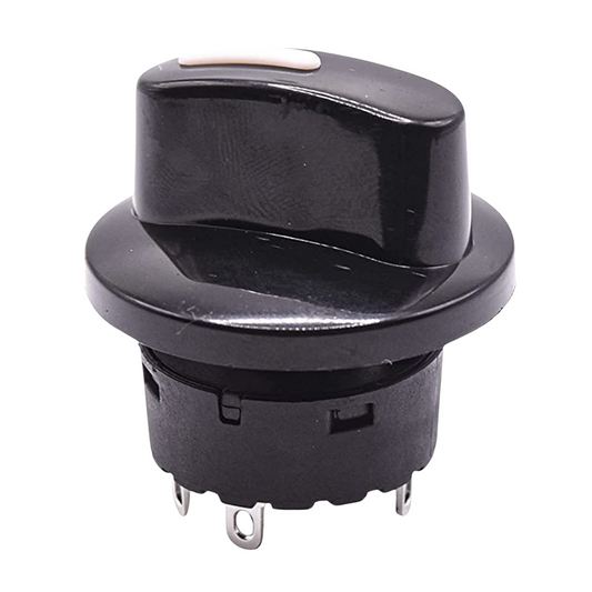 HQRP Rotary Switch with Knob 120V 8A 1-Pole 5-Way SP5T, Set of 2