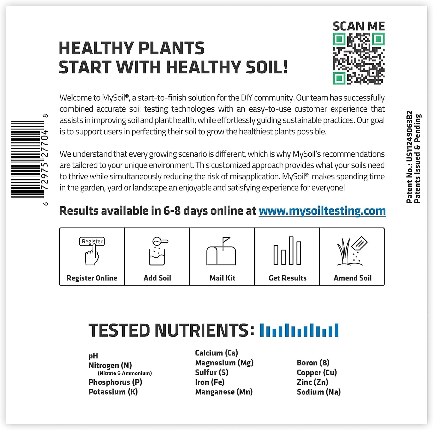 MySoil Test Kit Grow Healthier Plants