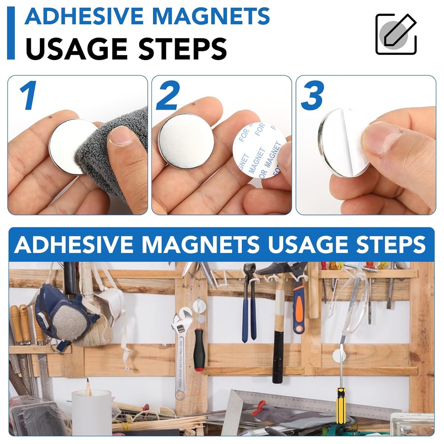 LOVIMAG Super Strong Neodymium Magnets, 1.26 inch x 1/8 inch Pack of 12