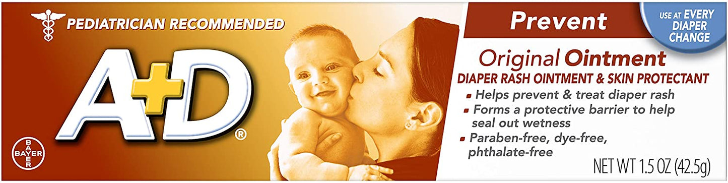 A & D Diaper Rash Ointment & Skin Protectant, 1.5 oz. 42 g
