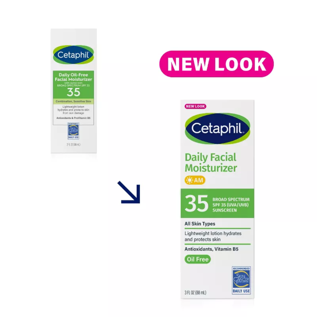 Cetaphil Daily Oil-Free Facial Moisturizer Sunscreen SPF 35 - 3 fl oz / 88ml