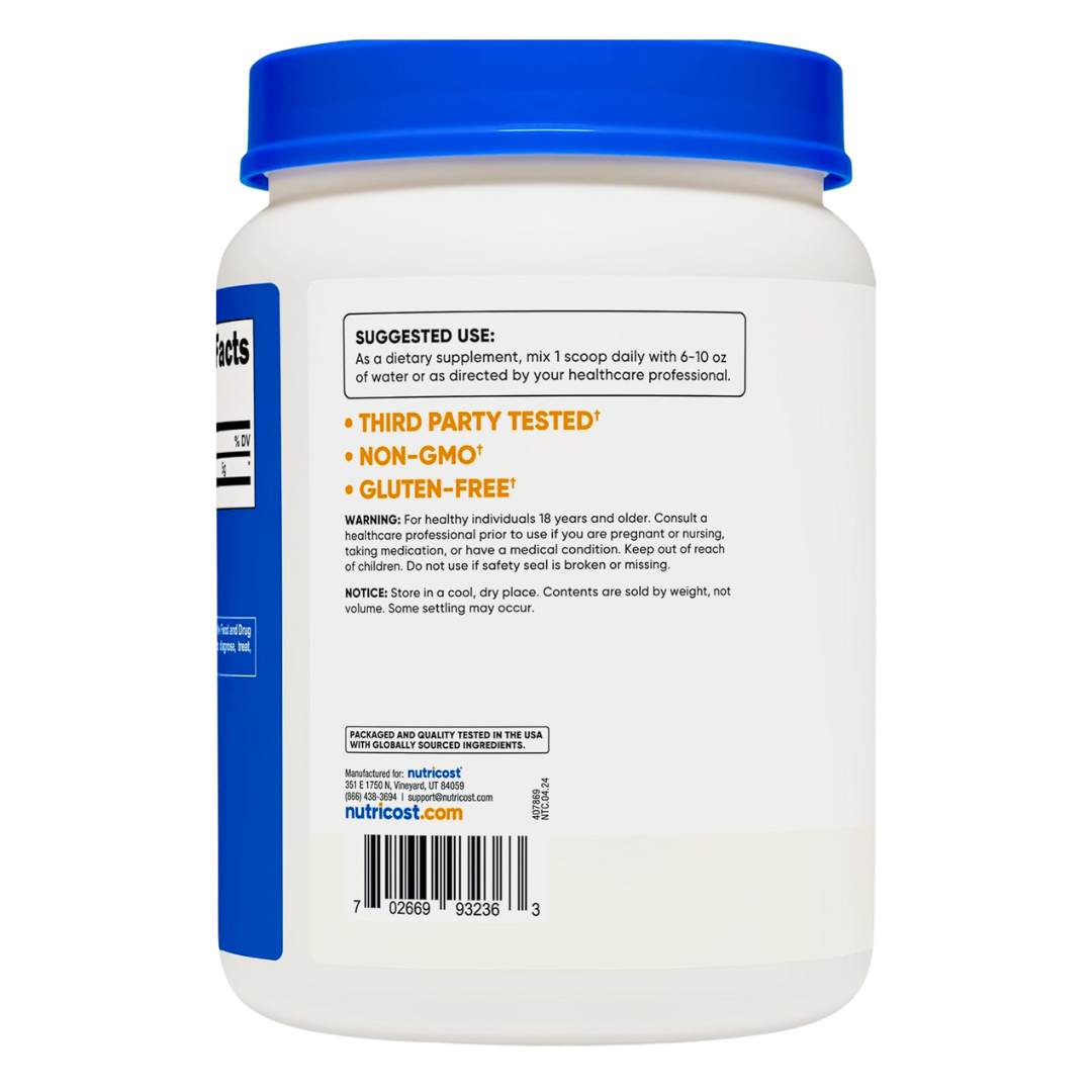 Nutricost L-Arginine Unflavored Powder Supplement 35.7 oz/ 1kg