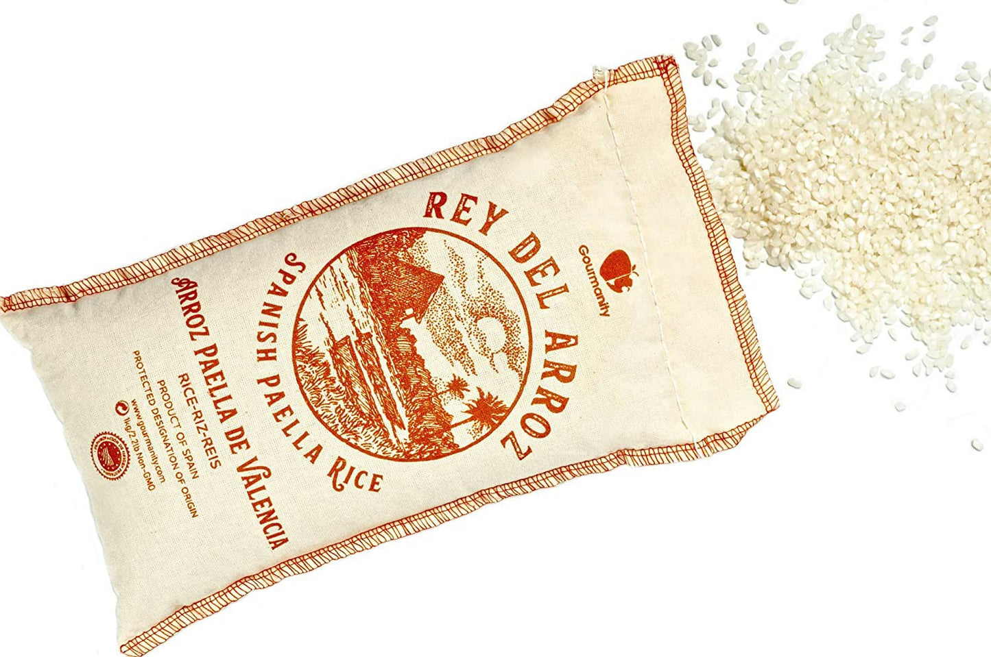 Gourmanity Rey del Arroz, Arroz Paella, Paella Rice From Spain, 2.2 lb / 1 kg