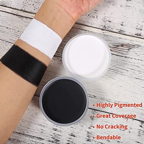 Bobisuka Blank In The Dark Face Body Oil White + Black Paint 4.93 Oz (140g)