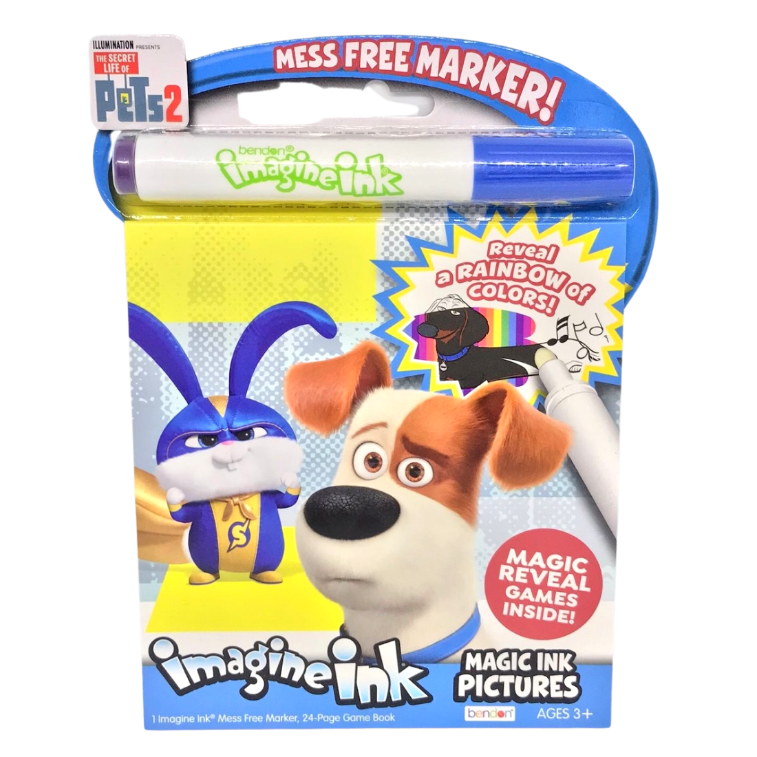 Bendon Imagine Ink  Marker with Magic Ink Pictures & Game Book 1 Count